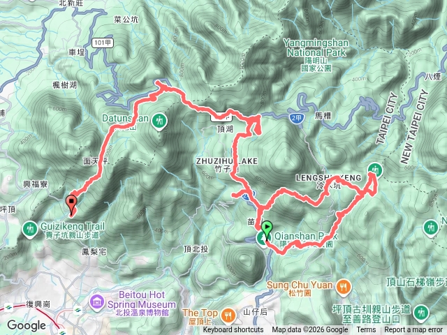 陽明山遊客中心縱走預覽圖