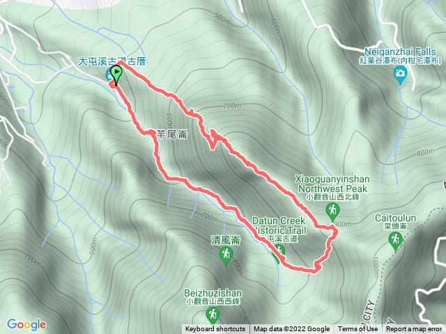 大屯溪古道，竿尾崙，小觀音山西北峰