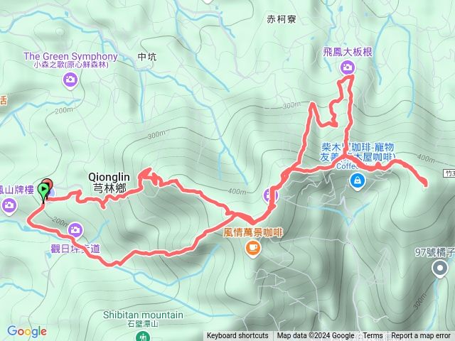 中坑山牛欄窩山大小板根飛鳳山8字型預覽圖