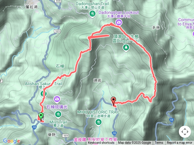 霹靂山、大凍山、芙蓉山