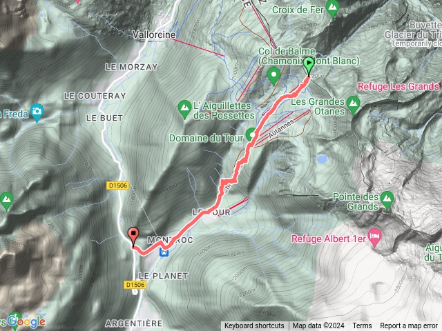 TMB Stage 9 Variant Col de Balme Charamillon Tre-le-Champ