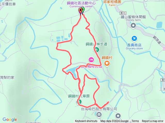 苗栗三灣銅鏡山林步道-大草原環走預覽圖