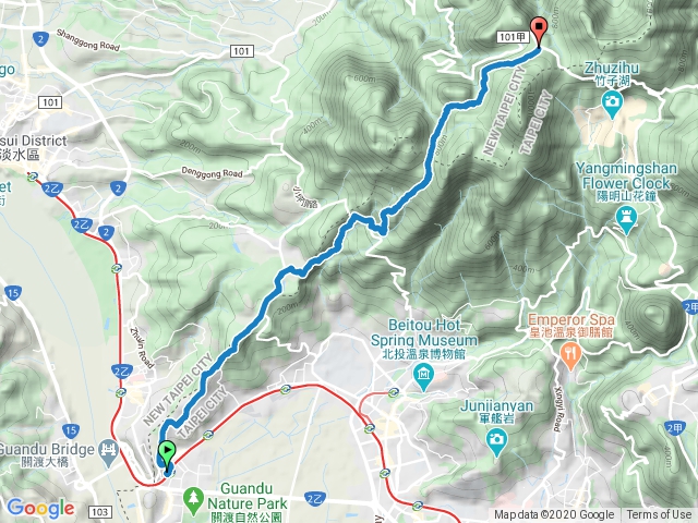 臺北大縱走：尋寶任務臺北大縱走第一段：關渡至二子坪202005141425