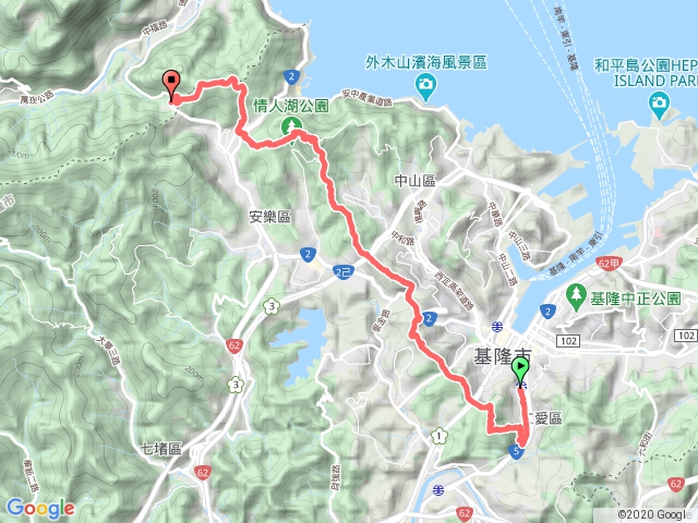 三坑-南榮山-獅球嶺砲台-定國山-大武崙山-情人湖-瑪鎖山下界寮