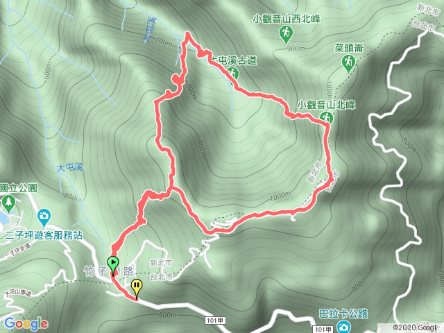 小觀音山中O路線