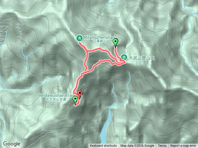 北大武新登經日湯真往舊登山口水源地