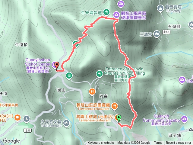 小北插-鷹仔尖-北橫古道-觀音山(硬漢嶺)-遊客中心預覽圖