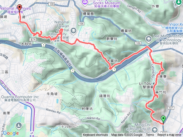 泰林縱走（泰山頂泰山巖-林口高中）預覽圖