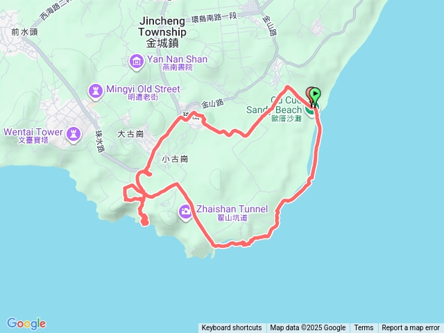 歐厝沙灘→梁山→古崗湖