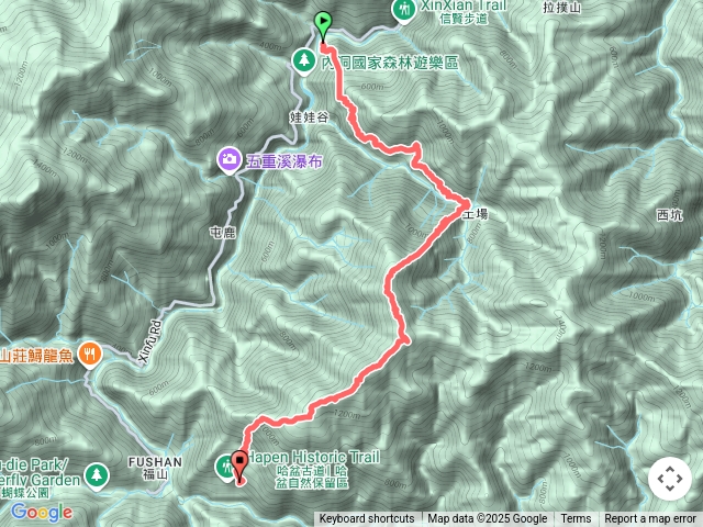 信賢國小走內洞林道上波露山下福山波露山登山口預覽圖