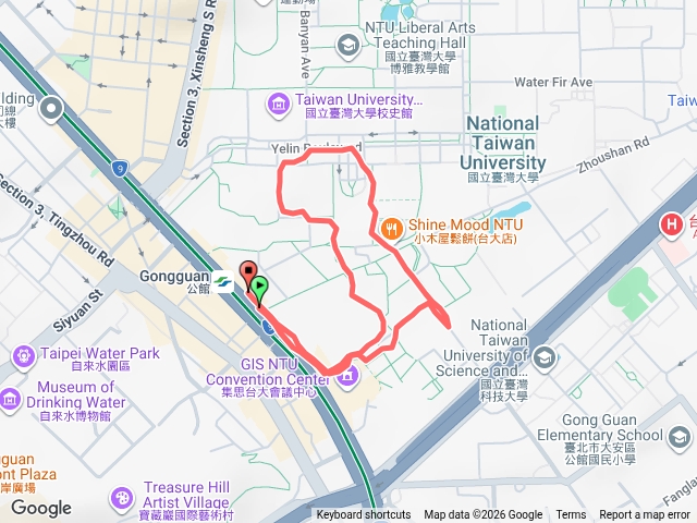 2026-06-01 台大校園漫遊─捷運公館站2號出口→台大伯公亭→管理學院→鳳凰木1→傅鐘→鳳凰木2→捷運公館站2號出口