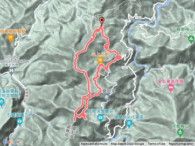 鵝公髻山第一登山口上鳥嘴山大O型