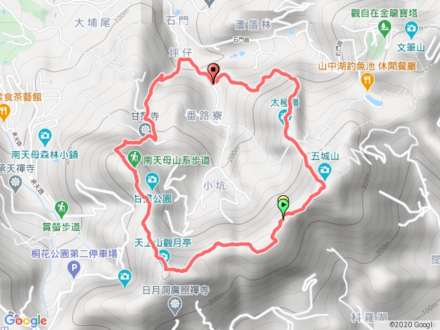 新北土城區-太極嶺、五城山、天上山、南天母山O型