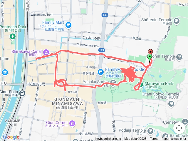 日本京都 白川通花見小路圓山公園散策