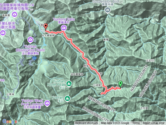 中央金山屋.八通關高繞.出東埔