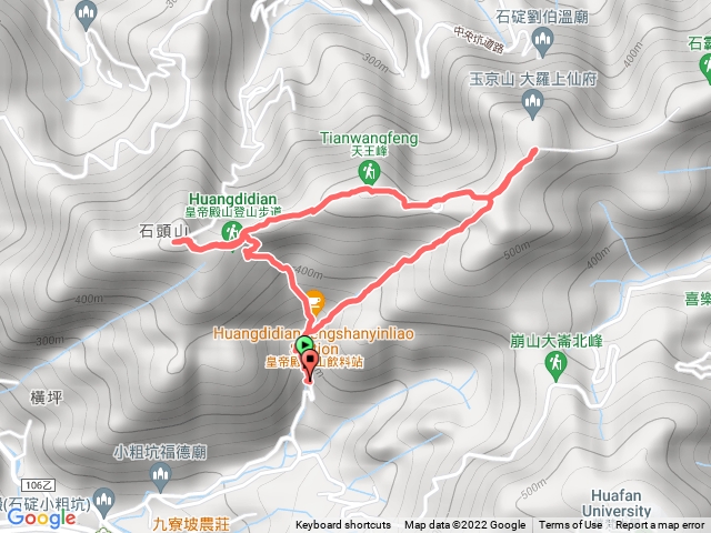 20220305皇帝殿東西峰小O型縱走(小粗坑登山口-東峰-稜線-天王峰-西峰)