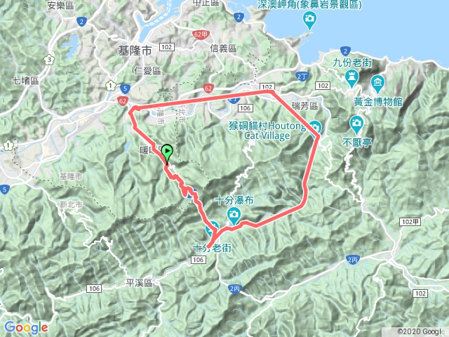 暖東～荖寮坑～十分步道～火車／公車