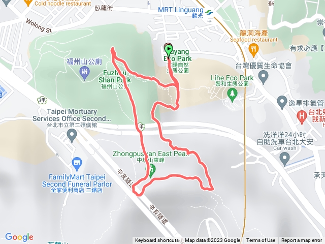 富陽公園、中埔山/東峰、福州山 O 型