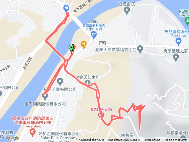 🔺台中/太平/豬槽山，H210m (土地調查局圖根點 | 早30）