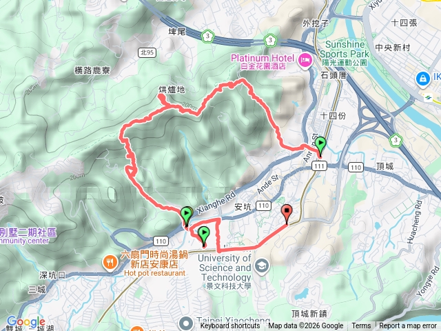 安康站起烘爐地、南勢角山，耕莘院區站止預覽圖
