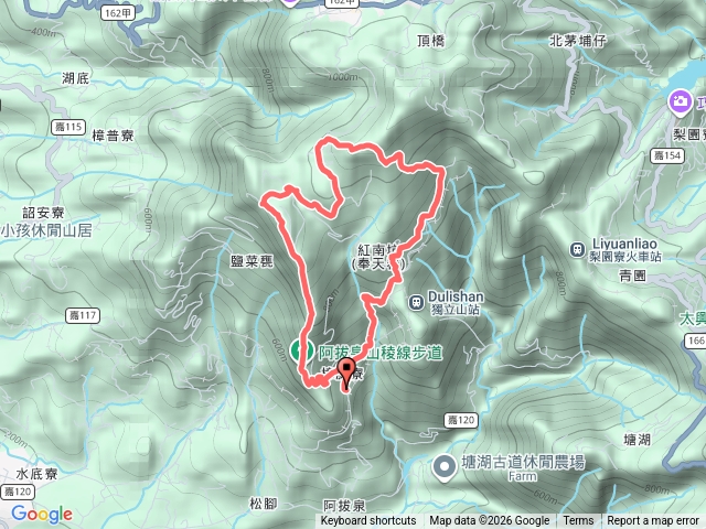 樟腦寮福興宮》阿拔泉〉紅南坑》竹松梅步道