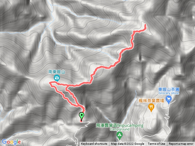 南東眼山、中央東眼山折返