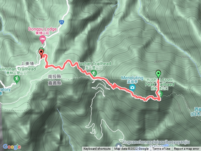 玉山前峰（停車場到三角點）
