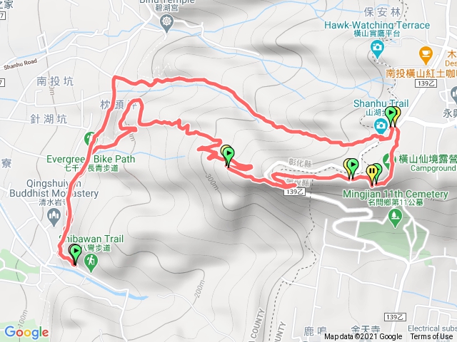 橫山觀日步道＋山湖步道O形