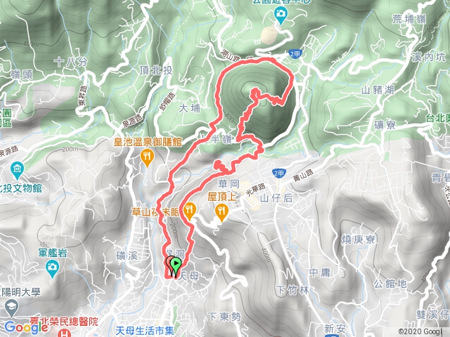 天母古道-翠峰湖-紗帽山-橫嶺古道-半嶺古道-天母O型11K