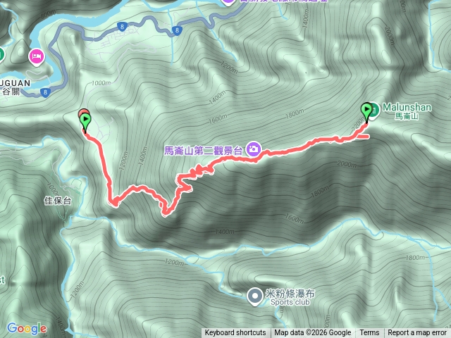 馬崙山八狀士來回不含休息預覽圖