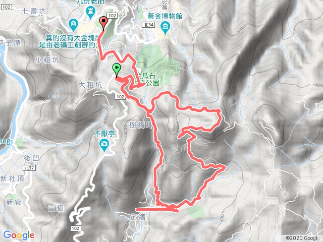 燦光寮古道～草山戰備道～燦光寮山～柑仔店遺址～楊廷理古道～貂山古道