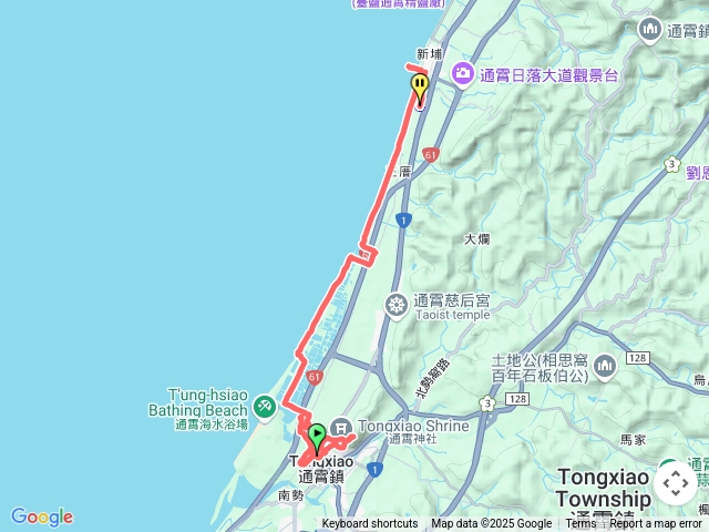 通霄爬虎頭山步行看海至新埔火車站預覽圖