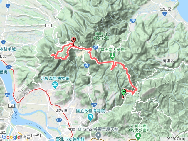 陽明山東西縱走