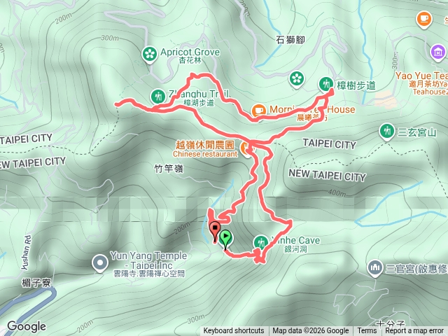 銀河洞瀑布－待老坑山－山上豆花 8字型預覽圖