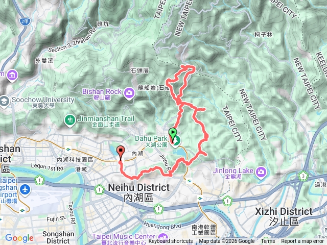 大湖公園_文德捷運站13連峰(大湖山_牛稠湖山_牛稠尾山西峰_石崁山_消防山_大邱田山_牛稠尾山_東牛稠尾山_聖明山_青山岩_康樂山_白鷺鷥山_灣仔山)預覽圖