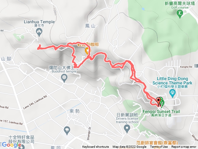 鳳崎日落步道(天德寺上，蓮花寺折返，回天德寺)