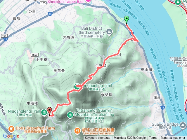 觀音山（八里渡船頭上硬漢嶺)