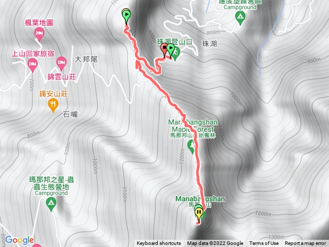 馬那邦山往返（珠湖起登、順訪細道邦山南峰）