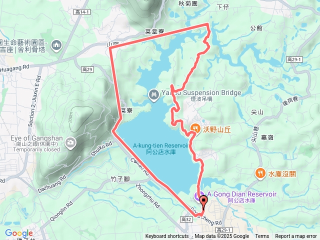 阿姨店水庫三人行健走