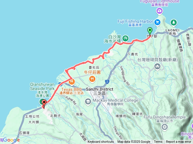 徒步台二線，婚紗廣場-白沙灣-淺水灣