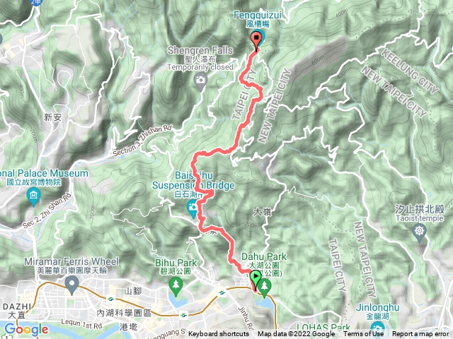 台北大縱走第四段大湖到風櫃嘴