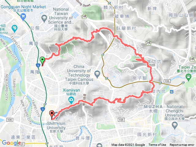 公墓群峰_蟾蜍山>芳蘭山>中埔山>中埔山東峰>軍功山>抱子腳山>興隆山東北峰>興隆山>溪子口山>圳後山連走10連峰