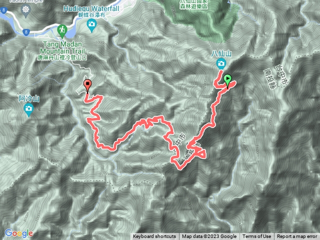 裡冷溪林道上八仙山