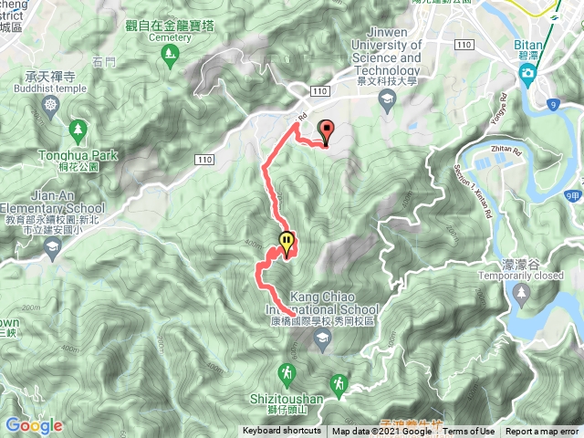 玫瑰社區-安一路-安泰路-大丘田山 健走