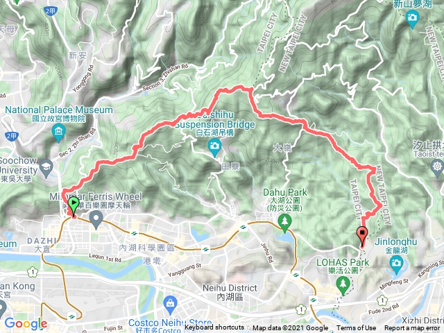 20211110走在內湖邊界基石山徑上