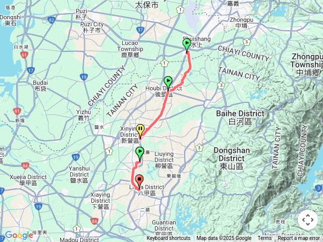 南靖火車站至林鳳營火車站