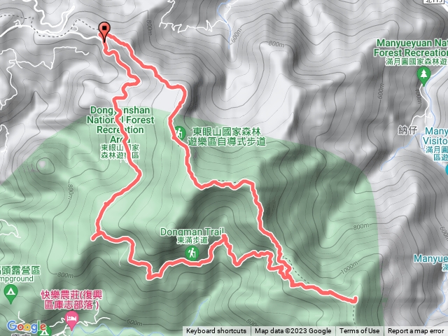 志繼山、東眼山、啦卡山、卡外山O型