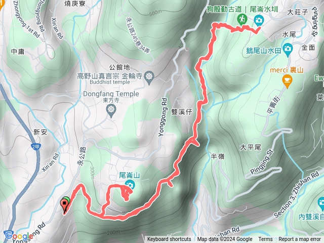 士林區狗殷勤古道永公路80巷起登平菁街折返預覽圖