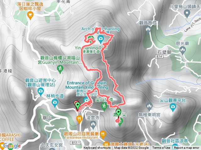觀音山、硬漢嶺o型