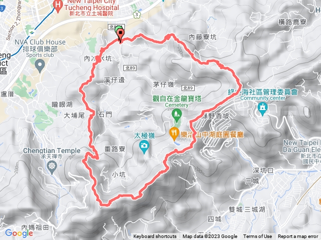 德霖大學操場旁-天上山-五城山-文筆山-新加坡山-大尖山環狀